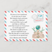 Honeymoon Fund Request World Travel Polterabend Begleitkarte (Vorderseite)