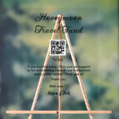 Honeymoon fund scan QR codeadd name  Acrylschild (Neutral)