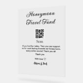 Honeymoon fund scan QR codeadd name  Acrylschild (Winkel)