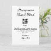 Honeymoon Fund Scan QR Codeadname Einladung (Stehend Vorderseite)