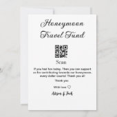 Honeymoon Fund Scan QR Codeadname Einladung (Rückseite)