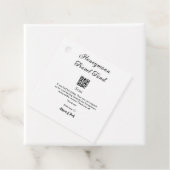 Honeymoon Fund Scan QR Codeadname Geschenkanhänger (Beispiel)