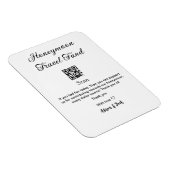 Honeymoon Fund Scan QR Codeadname Magnet (Rechte Seite)