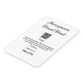 Honeymoon Fund Scan QR Codeadname Magnet (Linke Seite)