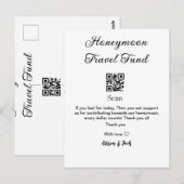 Honeymoon Fund Scan QR Codeadname Postkarte (Vorne/Hinten)