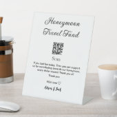 Honeymoon Fund Scan QR Codeadname Sockelschild (In SItu)