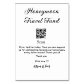 Honeymoon Fund Scan QR Codeadname Tischnummer (Rückseite)