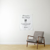 Honeymoon Fund Scan QR Codeadname Wandteppich (Beispiel)