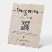 Honeymoon Fund Sign, Cash Honeymoon Wish Sockelschild (Vorderseite)