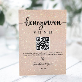 Honeymoon Fund Sign, Cash Honeymoon Wish Sockelschild