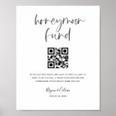 Honeymoon Fund Sign Cash Spenden Scan Poster (Vorne)