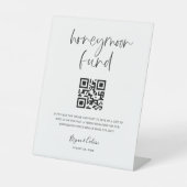 Honeymoon Fund Sign Cash Spenden Scan Poster Sockelschild (Vorderseite)