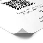 Honeymoon Fund Sign, Honeymoon QR Code Fund Sign Poster (Ecke)