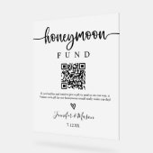 Honeymoon Fund Sign, QR Code Honeymoon Wish Acrylschild (Winkel)