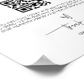 Honeymoon Fund Sign Wedding Cash Gift Tabelle G400 Poster (Ecke)