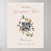 Honeymoon Fund Sign Wedding Cash Gift Tabelle G400 Poster (Vorne)