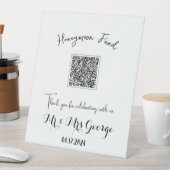 Honeymoon Fund Table Pedestal Sign for Wedding Sockelschild (In Situ)