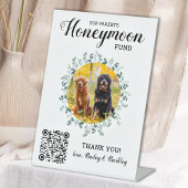 Honeymoon Fund Venmo QR Code Haustier Foto Hochzei Sockelschild