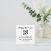 Honeymoon Fund Venmo QR Code Wedding Begleitkarte (Stehend Vorderseite)
