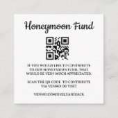 Honeymoon Fund Venmo QR Code Wedding Begleitkarte (Vorderseite)