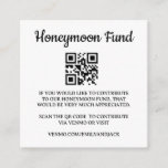 Honeymoon Fund Venmo QR Code Wedding Begleitkarte<br><div class="desc">Honeymoon Fund Venmo QR Code Wedding Enclosure Card</div>