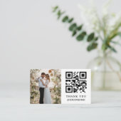 Honeymoon Fund Venmo QR Code Wedding Begleitkarte (Stehend Vorderseite)