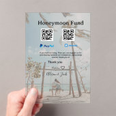 Honeymoon fund venomo paypal donation Q R couple Acryleinladungen (Insitu (Handheld))
