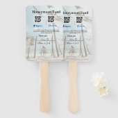 Honeymoon fund venomo paypal donation Q R couple Fächer (Vorne und Hinten)