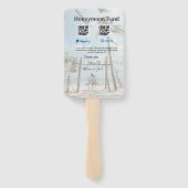 Honeymoon fund venomo paypal donation Q R couple Fächer (Rückseite)