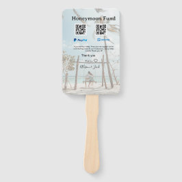 Honeymoon fund venomo paypal donation Q R couple Fächer