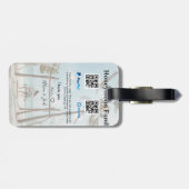 Honeymoon fund venomo paypal donation Q R couple Gepäckanhänger (Rückseite horizontal)