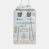 Honeymoon fund venomo paypal donation Q R couple Geschenkanhänger (Rückseite)