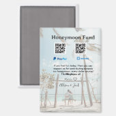 Honeymoon fund venomo paypal donation Q R couple Magnet (Vorderseite/Rückseite)