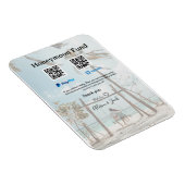 Honeymoon fund venomo paypal donation Q R couple Magnet (Rechte Seite)