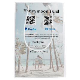 Honeymoon fund venomo paypal donation Q R couple Mittlere Geschenktüte