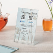 Honeymoon fund venomo paypal donation Q R couple Sockelschild (In SItu)