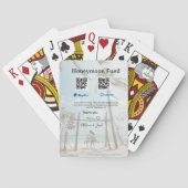 Honeymoon fund venomo paypal donation Q R couple Spielkarten (Rückseite)