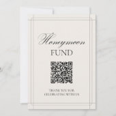 Honeymoon Fund Vintag Light Gray Sign Einladung (Vorderseite)