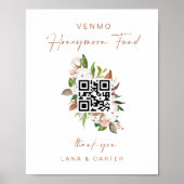 Honeymoon Fund Wedding Cash Gift Table Sign Poster (Vorne)