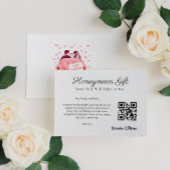 Honeymoon Fund Wedding Registry Geschenk Qr Code Begleitkarte