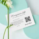 Honeymoon Fund Wedding Registry Geschenk Qr Code Begleitkarte<br><div class="desc">Die vielseitige Kapselkarte für Hochzeiten, wo jedes Detail individuell gestaltet werden kann. Von Ihren Namen bis zu Zahlungsdetails (Venmo, PayPal, Zelle, etc.), einen scannbaren QR-Code und eine herzliche Nachricht zu schaffen, um eine wirklich einzigartige Hochzeitsdesign. Egal, ob Sie Beiträge zu Ihrem Reisefonds verlangen oder eine einfache und elegante Wunschkarte für...</div>