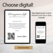 Honeymoon Fund Wedding Registry Geschenk Qr Code Einladung