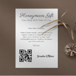 Honeymoon Fund Wedding Registry Geschenk Qr Code Einladung
