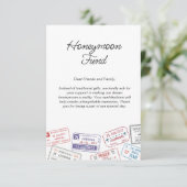 Honeymoon Fund Wedding Registry Travel Request Begleitkarte (Stehend Vorderseite)