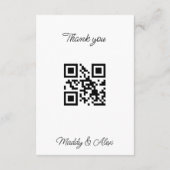 Honeymoon Fund Wedding Registry Travel Request Begleitkarte (Rückseite)