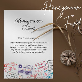 Honeymoon Fund Wedding Registry Travel Request Einladung