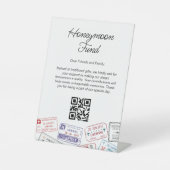 Honeymoon Fund Wedding Registry Travel Request Sockelschild (Vorderseite)