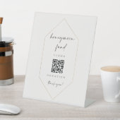 Honeymoon Fund Wedding Scan Cash Geschenk C100 Sockelschild (In SItu)