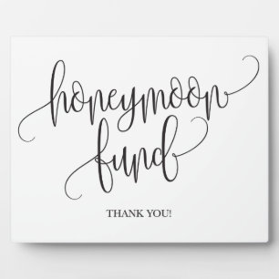 Honeymoon Fund Wedding Sign Fotoplatte