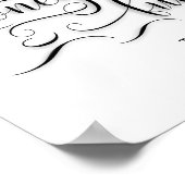 Honeymoon Fund Wedding Sign Poster (Ecke)